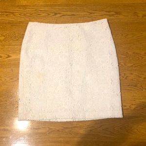 White lace skirt